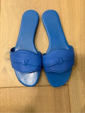 Alexandre Birman Blue Slide Sandals Women's Casual Slip-On